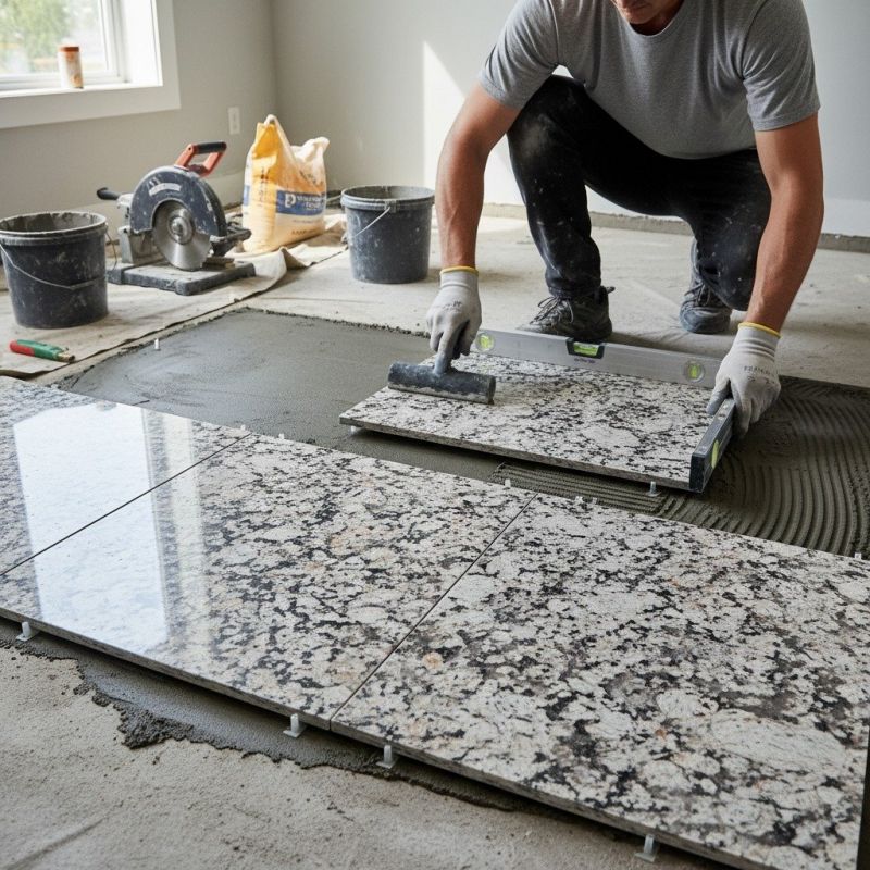 Crushed Granite Installation detail